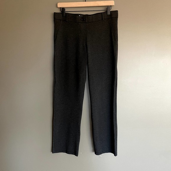 Betabrand Straight-Leg Classic Dress Pant Yoga Pants Charcoal Grey Large Petite - Picture 7 of 15